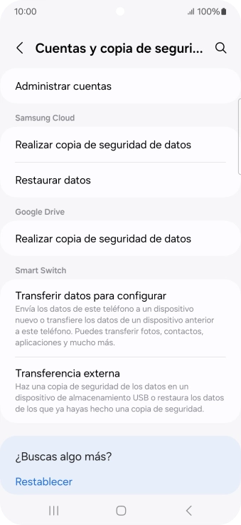 Pulsa Administrar cuentas. Pulsa Administrar cuentas.