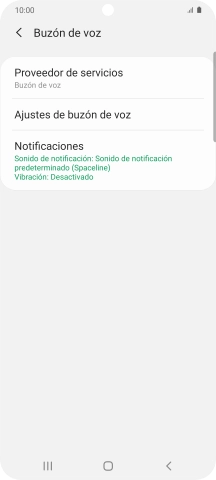 Pulsa Ajustes de buzón de voz. Pulsa Ajustes de buzón de voz.