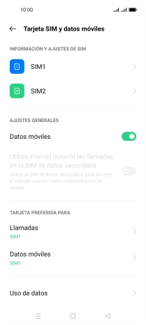 Pulsa la tarjeta SIM deseada. Pulsa la tarjeta SIM deseada.