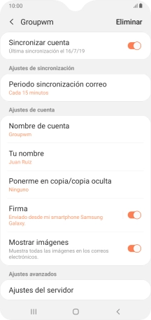 Pulsa Nombre de cuenta. Pulsa Nombre de cuenta.