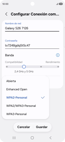 Pulsa WPA3-Personal para proteger la conexión wifi con una contraseña. Pulsa WPA3-Personal para proteger la conexión wifi con una contraseña.