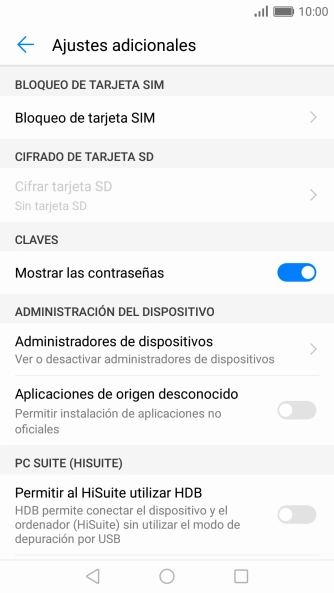 Pulsa Bloqueo de tarjeta SIM. Pulsa Bloqueo de tarjeta SIM.