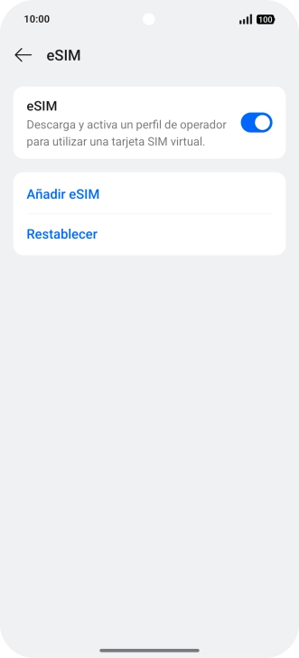 Pulsa Añadir eSIM. Pulsa Añadir eSIM.