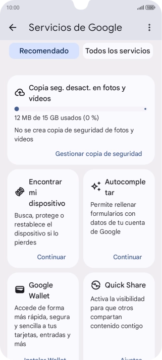 Pulsa Encontrar mi dispositivo. Pulsa Encontrar mi dispositivo.