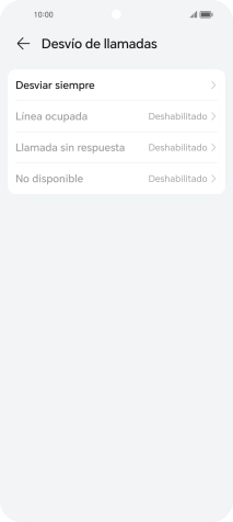 Pulsa el tipo de desvío deseado. Pulsa el tipo de desvío deseado.