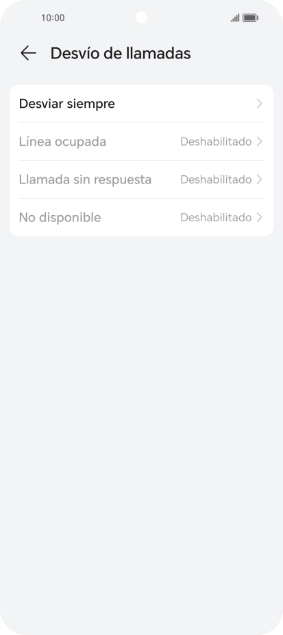 Pulsa el tipo de desvío deseado. Pulsa el tipo de desvío deseado.