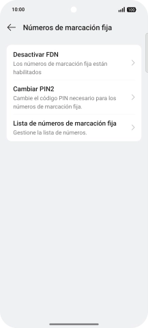 Pulsa Desactivar FDN. Pulsa Desactivar FDN.