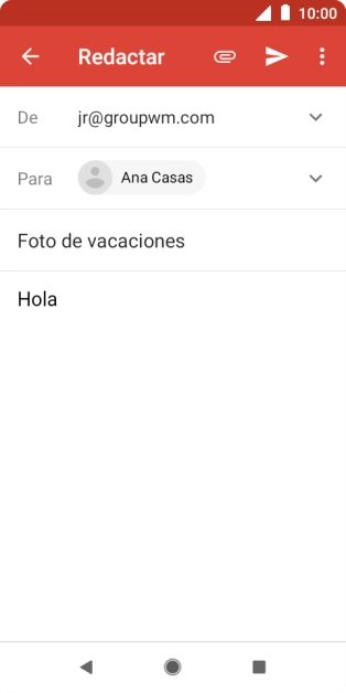 Pulsa el icono de anexos. Pulsa el icono de anexos.