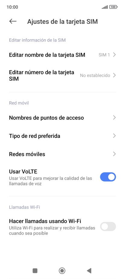 Pulsa Redes móviles.