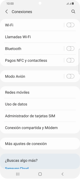 Pulsa Redes móviles. Pulsa Redes móviles.