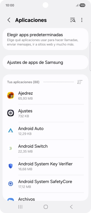 Pulsa la app deseada. Pulsa la app deseada.