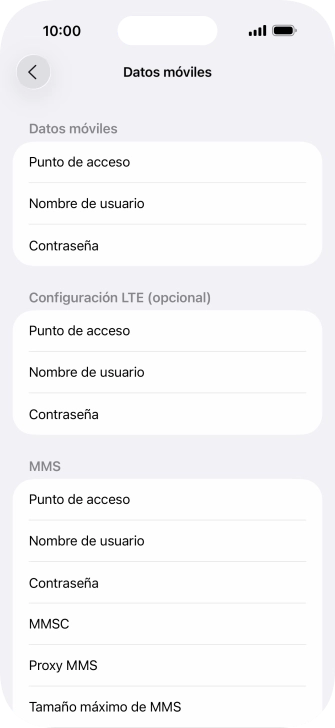 Pulsa Punto de acceso e introduce airtelwap.es. Pulsa Punto de acceso e introduce airtelwap.es.