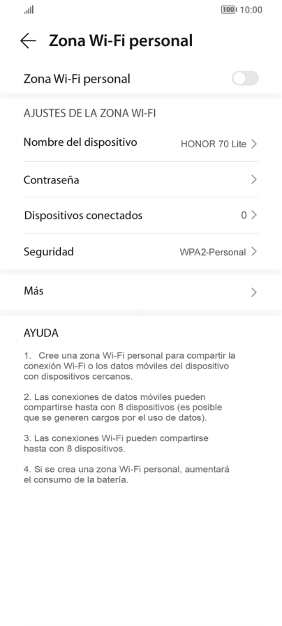 Pulsa Nombre del dispositivo e introduce el nombre deseado de la conexión wifi Pulsa Nombre del dispositivo e introduce el nombre deseado de la conexión wifi
