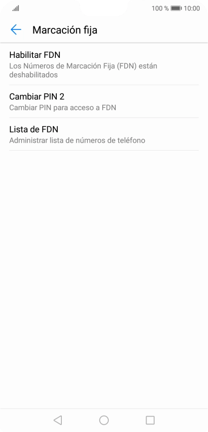 Pulsa Habilitar FDN.