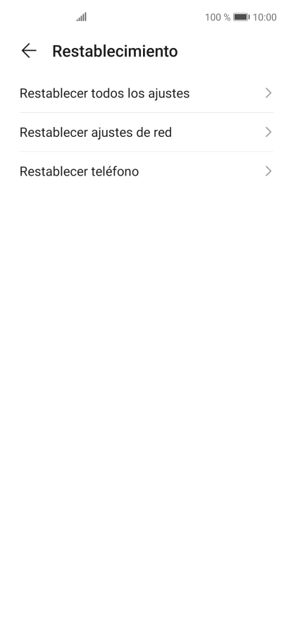 Pulsa Restablecer teléfono. Pulsa Restablecer teléfono.