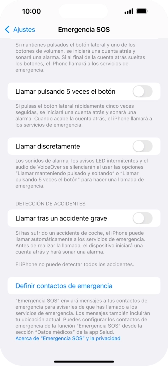 Pulsa el indicador junto a Pulsa el indicador junto a