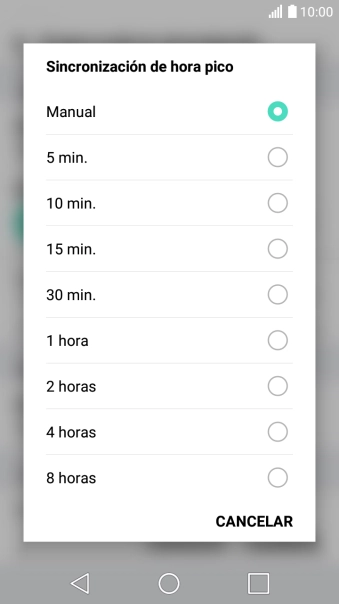 Pulsa el ajuste deseado. Pulsa el ajuste deseado.