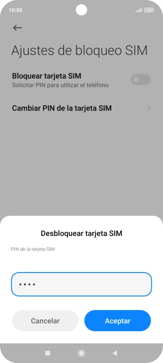 Introduce tu código PIN y pulsa Aceptar. Introduce tu código PIN y pulsa Aceptar.