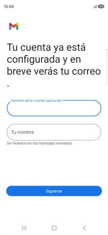 Pulsa Tu nombre e introduce el nombre del remitente. Pulsa Tu nombre e introduce el nombre del remitente.