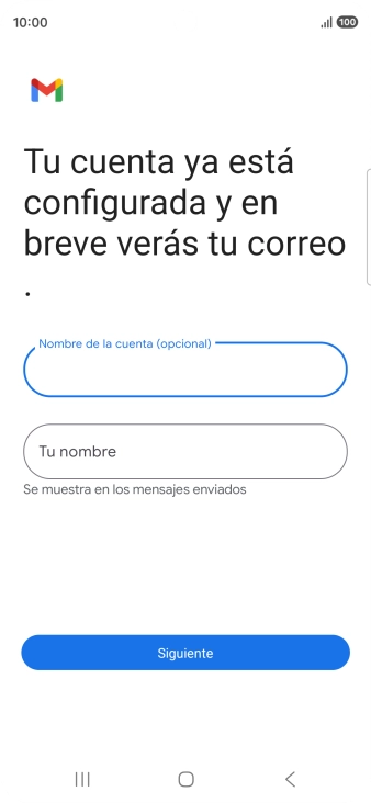 Pulsa Tu nombre e introduce el nombre del remitente. Pulsa Tu nombre e introduce el nombre del remitente.