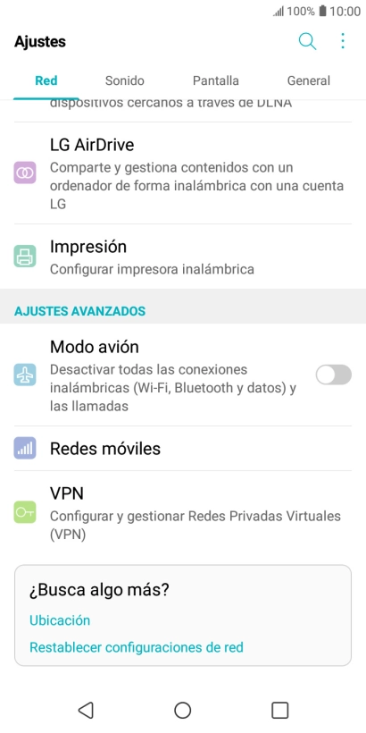 Pulsa Redes móviles. Pulsa Redes móviles.