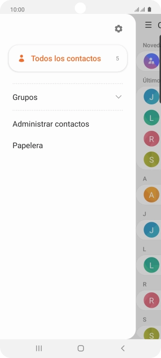 Pulsa Administrar contactos. Pulsa Administrar contactos.