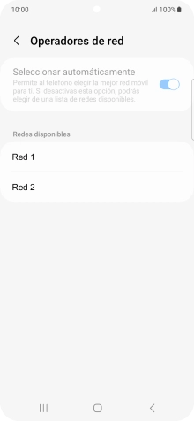 Pulsa la red deseada. Pulsa la red deseada.
