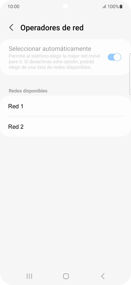 Pulsa la red deseada. Pulsa la red deseada.