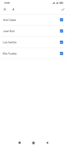 Pulsa los contactos deseados. Pulsa los contactos deseados.