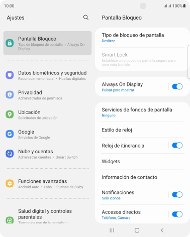 Pulsa Tipo de bloqueo de pantalla. Pulsa Tipo de bloqueo de pantalla.
