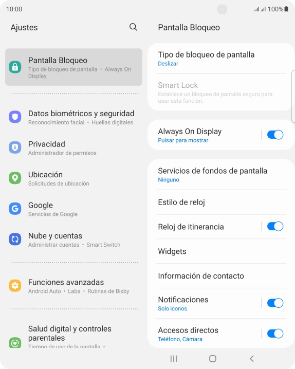 Pulsa Tipo de bloqueo de pantalla. Pulsa Tipo de bloqueo de pantalla.