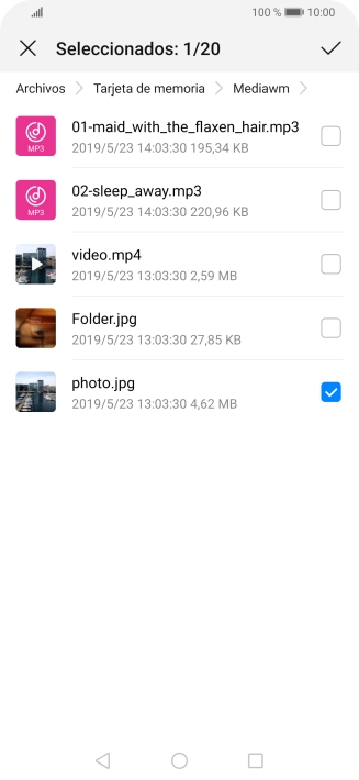 Pulsa el icono de aceptar. Pulsa el icono de aceptar.