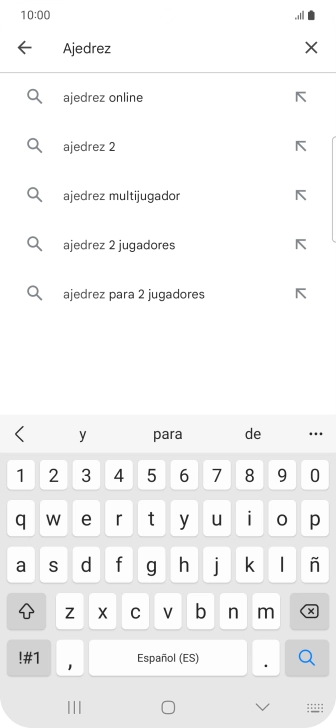 Introduce el nombre del tema o de la app y pulsa el icono de búsqueda. Introduce el nombre del tema o de la app y pulsa el icono de búsqueda.