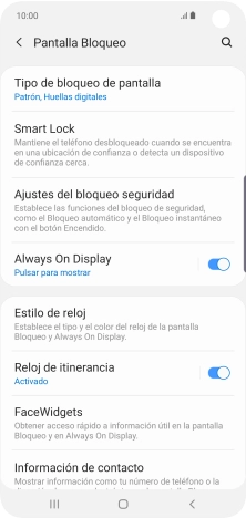 Pulsa Tipo de bloqueo de pantalla e introduce el código de seguridad actual. Pulsa Tipo de bloqueo de pantalla e introduce el código de seguridad actual.