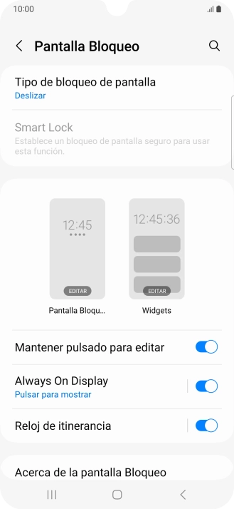 Pulsa Tipo de bloqueo de pantalla. Pulsa Tipo de bloqueo de pantalla.