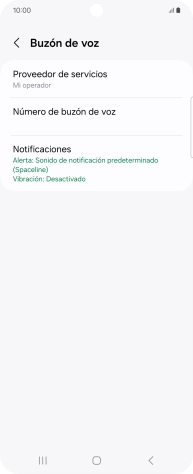 Pulsa Número de buzón de voz. Pulsa Número de buzón de voz.