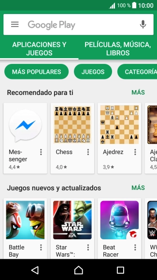 Pulsa en el campo de búsqueda.