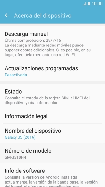 Pulsa Descarga manual. Si hay una versión de software nueva disponible, aparecerá ahora en la pantalla.
Sigue las indicaciones de la pantalla para actualizar el software del teléfono. Pulsa Descarga manual. Si hay una versión de software nueva disponible, aparecerá ahora en la pantalla.
Sigue las indicaciones de la pantalla para actualizar el software del teléfono.