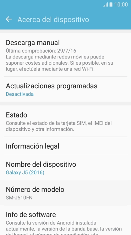Pulsa Descarga manual. Si hay una versión de software nueva disponible, aparecerá ahora en la pantalla.
Sigue las indicaciones de la pantalla para actualizar el software del teléfono. Pulsa Descarga manual. Si hay una versión de software nueva disponible, aparecerá ahora en la pantalla.
Sigue las indicaciones de la pantalla para actualizar el software del teléfono.