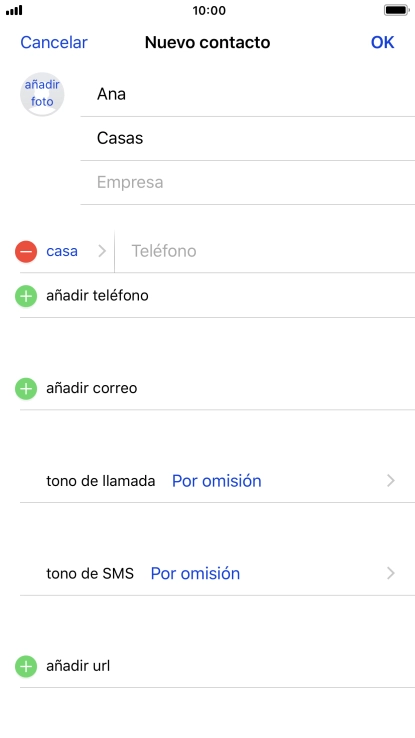 Pulsa Teléfono e introduce el número de teléfono deseado. Pulsa Teléfono e introduce el número de teléfono deseado.