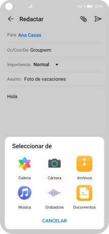 Pulsa Archivos y desplázate a la carpeta deseada. Pulsa Archivos y desplázate a la carpeta deseada.