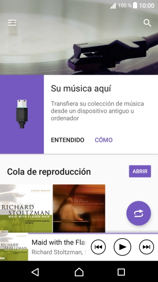 Desliza el dedo hacia la derecha desde la parte izquierda de la pantalla. Desliza el dedo hacia la derecha desde la parte izquierda de la pantalla.