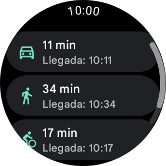 Pulsa el medio de transporte deseado. Pulsa el medio de transporte deseado.