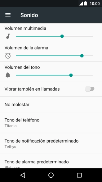 Pulsa Tono del teléfono.