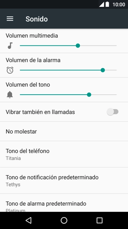 Pulsa Tono del teléfono.