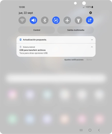 Pulsa Toca para otras opciones USB.. Pulsa Toca para otras opciones USB..