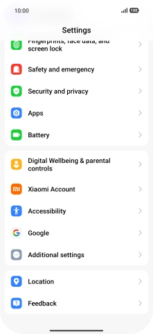 Press Additional settings. Press Additional settings.