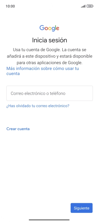 Si no tienes una cuenta de Google, pulsa Crear cuenta y sigue las indicaciones de la pantalla para ver cómo crear una cuenta nueva. Si no tienes una cuenta de Google, pulsa Crear cuenta y sigue las indicaciones de la pantalla para ver cómo crear una cuenta nueva.
