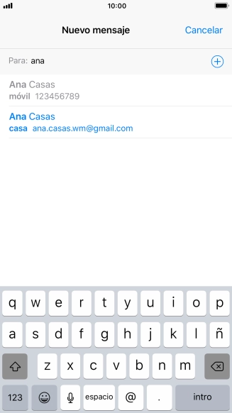 Pulsa el contacto deseado. Pulsa el contacto deseado.