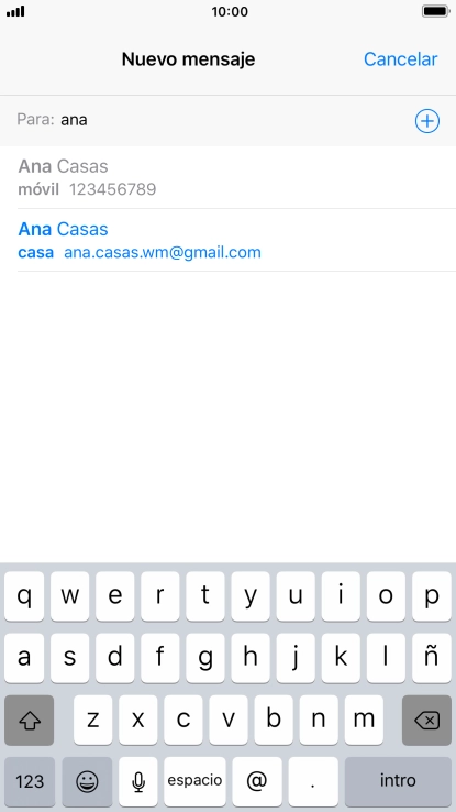 Pulsa el contacto deseado. Pulsa el contacto deseado.